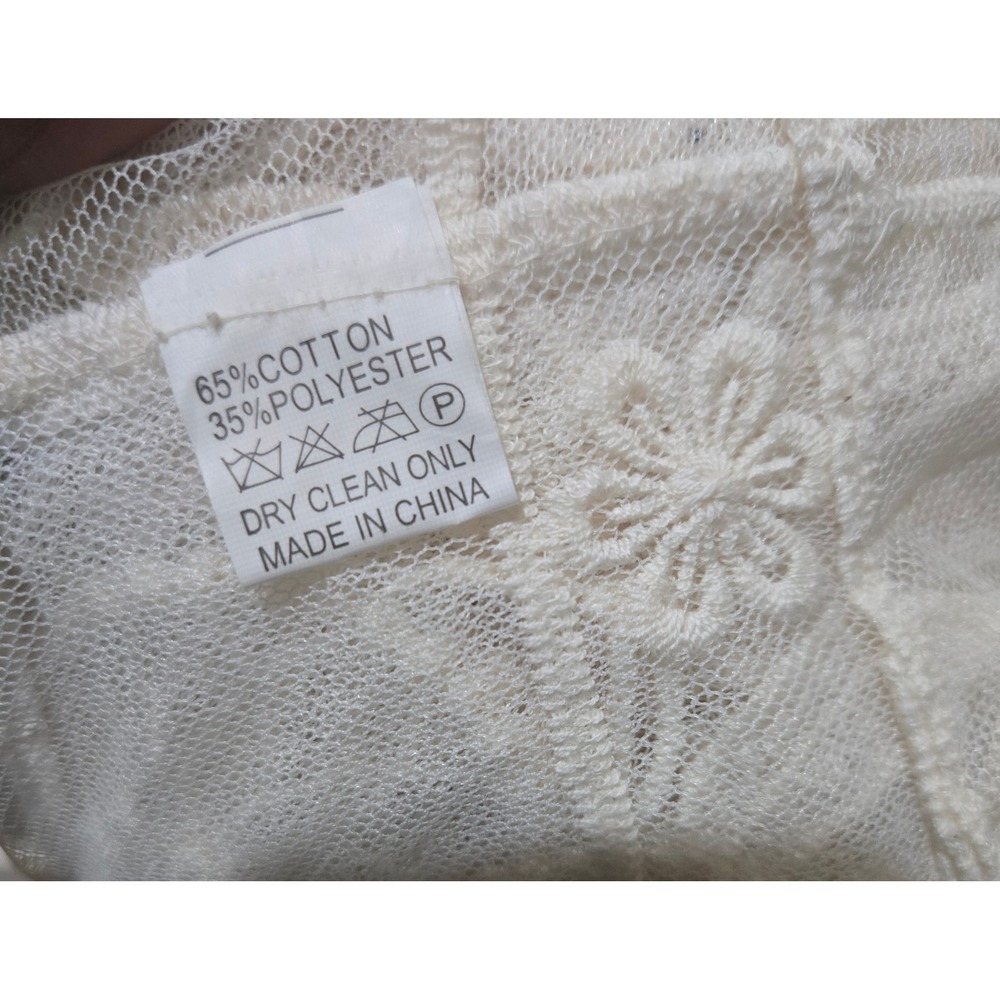 Lace Duster Kimono Boho Festival Sheer Western Cowgirl Romantic Bridal Layering - Picture 3 of 6